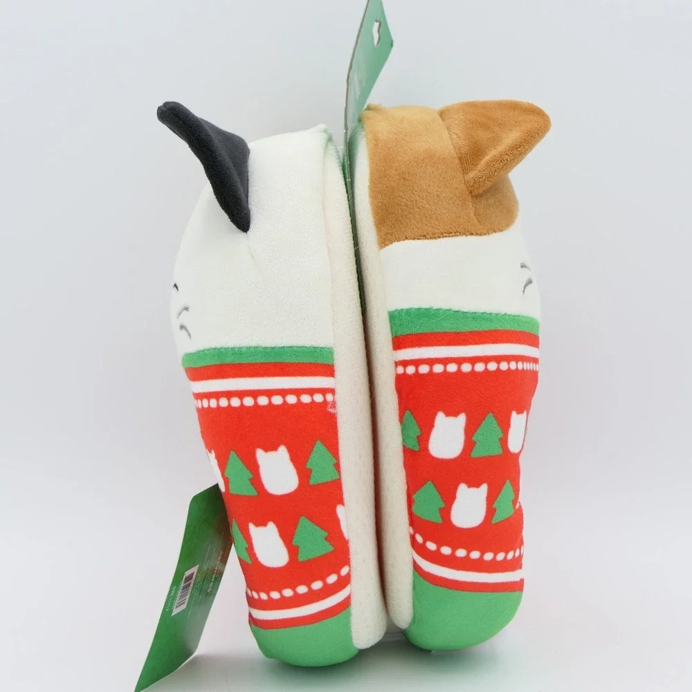 Original Squishmallows Cam The Calico Christmas Cat Slippers Size 11-12 Youth